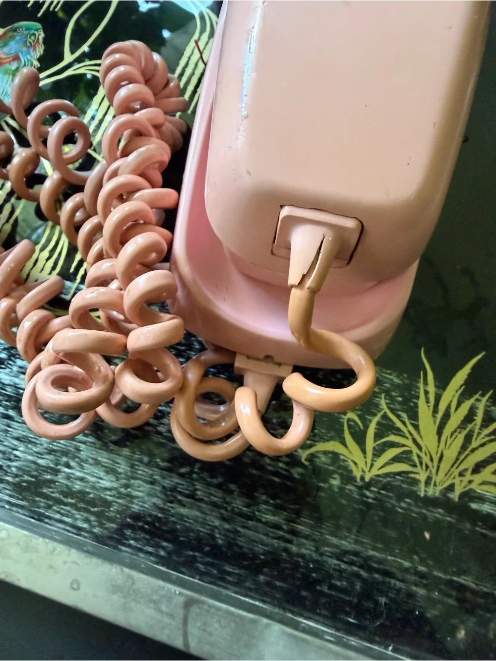 Vintage 1983 Peach Pink Rotary Trimline Telephone Bell System Western Electric